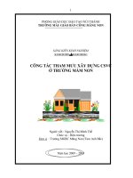 SKKN: Công tác tham mưu xây dựng CSVC ở trường MN