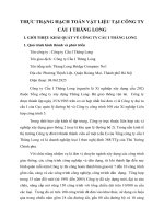 THỰC TRẠNG HẠCH TOÁN VẬT LIỆU TẠI CÔNG TY CẦU I THĂNG LONG