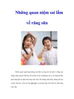 Những quan niệm sai lầm về răng sữa