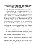 PHƯƠNG HƯỚNG VÀ GIẢI PHÁP MỞ RỘNG THỊ TRƯỜNG NHẰM ĐẨY MẠNH TIÊU THỤ SẢN PHẨM CHÍNH CỦA CÔNG TY TRONG THỜI GIAN TỚI