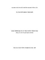 Giáo trình quản lí đất đai - Chương 1