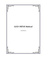 GIÁO TRÌNH Mathcad (CHƯƠNG I)