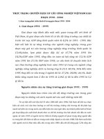 THỰC TRẠNG CHUYỂN DỊCH CƠ CẤU CÔNG NGHIỆP VIỆTNAM GIAI ĐOẠN 1990