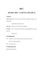 Giáo án Đạo đức lớp 1 - Bài 7 ĐI HỌC ĐỀU VÀ ĐÚNG GIỜ (tiết 2)