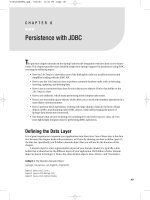 Persistence with JDBC