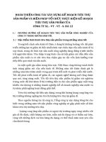 HOÀN THIỆN CÔNG TÁC XÂY DỰNG KẾ HOẠCH TIÊU THỤ SẢN PHẨM VÀ BIỆN PHÁP TỔ CHỨC THỰC HIỆN KẾ HOẠCH TIÊU THỤ SẢN PHẨM CỦA