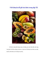 9 lời khuyên để giữ sức khỏe trong dịp Tết