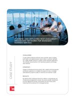 PLANNING AND DEPLOYING HIGH AVAILABILITY BROADBAND NETWORKS FOR MANAGED BUSINESS SERVICES