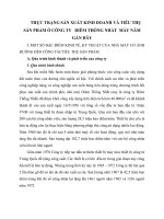 THỰC TRẠNG SẢN XUẤT KINH DOANH VÀ TIÊU THỤ SẢN PHẨM Ở CÔNG TY   DIÊM THỐNG NHẤT  MẤY NĂM GẦN ĐÂY