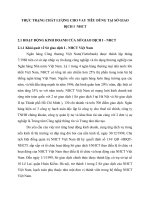 THỰC TRẠNG CHẤT LƯỢNG CHO VAY TIÊU DÙNG TẠI SỞ GIAO DỊCH I  NHCT