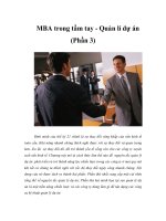MBA trong tầm tay - Quản lí dự án (Phần 3)