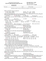 KT tập trung 12: Đề & đáp án Hóa học