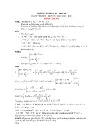 Đáp án đề số 2-Thử sức trước kỳ trên TH&TT. Luyện thi ĐH năm 2011.