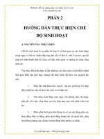 Hướng dẫn thực hiện chế độ sinh họat - Nhà trẻ