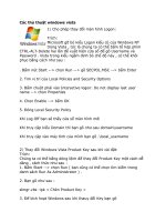 Các thủ thuật windows vista
