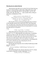 Phản ứng của các cacbonyl kim loại