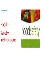 Make visitor aware of Food Safety  Guidelines