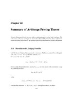 Summary of Arbitrage Pricing Theory
