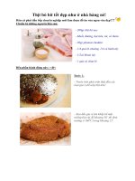 Thịt bò bít tết đẹp như ở nhà hàng nè!