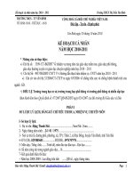 Kế hoạch bộ môn Tiếng Anh 6,8, tin học 6 năm học 2010 - 2011