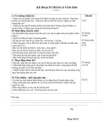 kế hoạch tháng 8,9 năm 2010