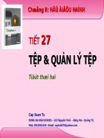 Tep & Quan ly tep - Tiet 2