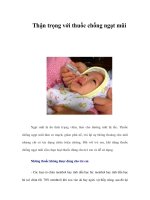 Thận trọng với thuốc chống ngạt mũi