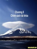 Chương 8: Chính sách tài khóa