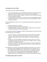 Advantages of the User Profile