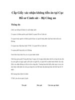 Cấp Giấy xác nhận không tiền án tại Cục Hồ sơ Cảnh sát