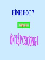 Tiết 14 hình học 7 Ôn tập chương 1