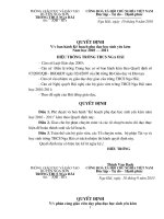 KẾ HOẠCH PHỤ ĐAO HS YẾU KÉM