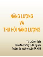 NĂNG LƯỢNG VÀ THU HỒI NĂNG LƯỢNGTHU HỒI NĂNG LƯỢNG