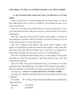 GIỚI THIỆU VỀ CÔNG TY CỔ PHẦN BAO BÌ VÀ IN NÔNG NGHIỆP