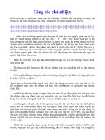 THAM LUẬN CÔNG TÁC CHỦ NHIỆM CHO ĐHCC