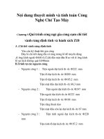thuyết minh và tính toán Công Nghệ Chế Tạo Máy, Chương 1
