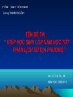 SKKN: Dạy LS&ĐL địa phương