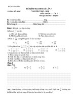 Kiểm tra định kì lần 3 Toán 4