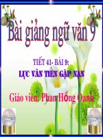 tiết 41- văn 9- Lục vân Tiên gặp nạn