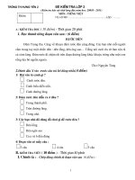 Đề khảo sát đầu năm lớp 2