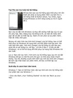 Tạo file sao lưu toàn bộ hệ thống