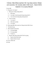 TĂNG TRƯỞNG KINH TẾ TẠI ĐỊA BÀN TỈNH AN GIANG TỪ NĂM 2003 ĐẾN NAY