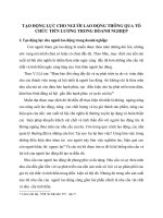 TẠO ĐỘNG LỰC CHO NGƯỜI LAO ĐỘNG THÔNG QUA TỔ CHỨC TIỀN LƯƠNG TRONG DOANH NGHIỆP