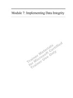 Module 7: Implementing Data Integrity