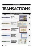 Transactions in measurement and control