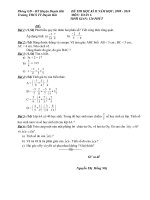 ĐỀ THI HỌC KỲ II - NĂM HỌC : 2009 - 2010