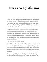 Tìm ra cơ hội đổi mới