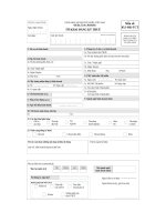 Tờ khai đăng kí thuế