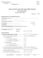 Mẫu báo cáo rà sóat kê khai hiện trạng sử dụng đất