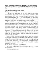 THỰC TRẠNG CHẤT LƯỢNG CUNG CẤP DỊCH VỤ INTERNET VÀ VIỄN THÔNG TẠI CÔNG TY PHÁT TRIỂN ĐẦU TƯ CÔNG NGHỆ FPT